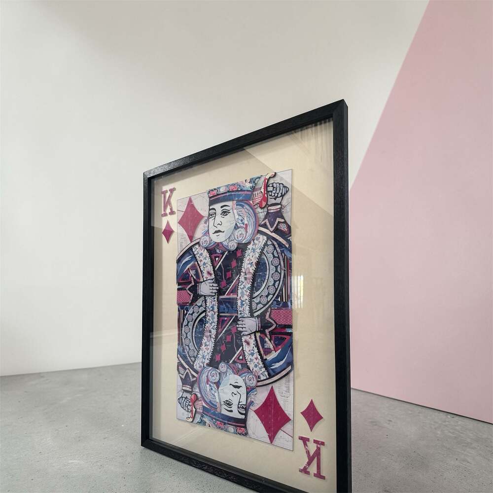 Mercana King of Diamonds II Paper Collage Wall Art